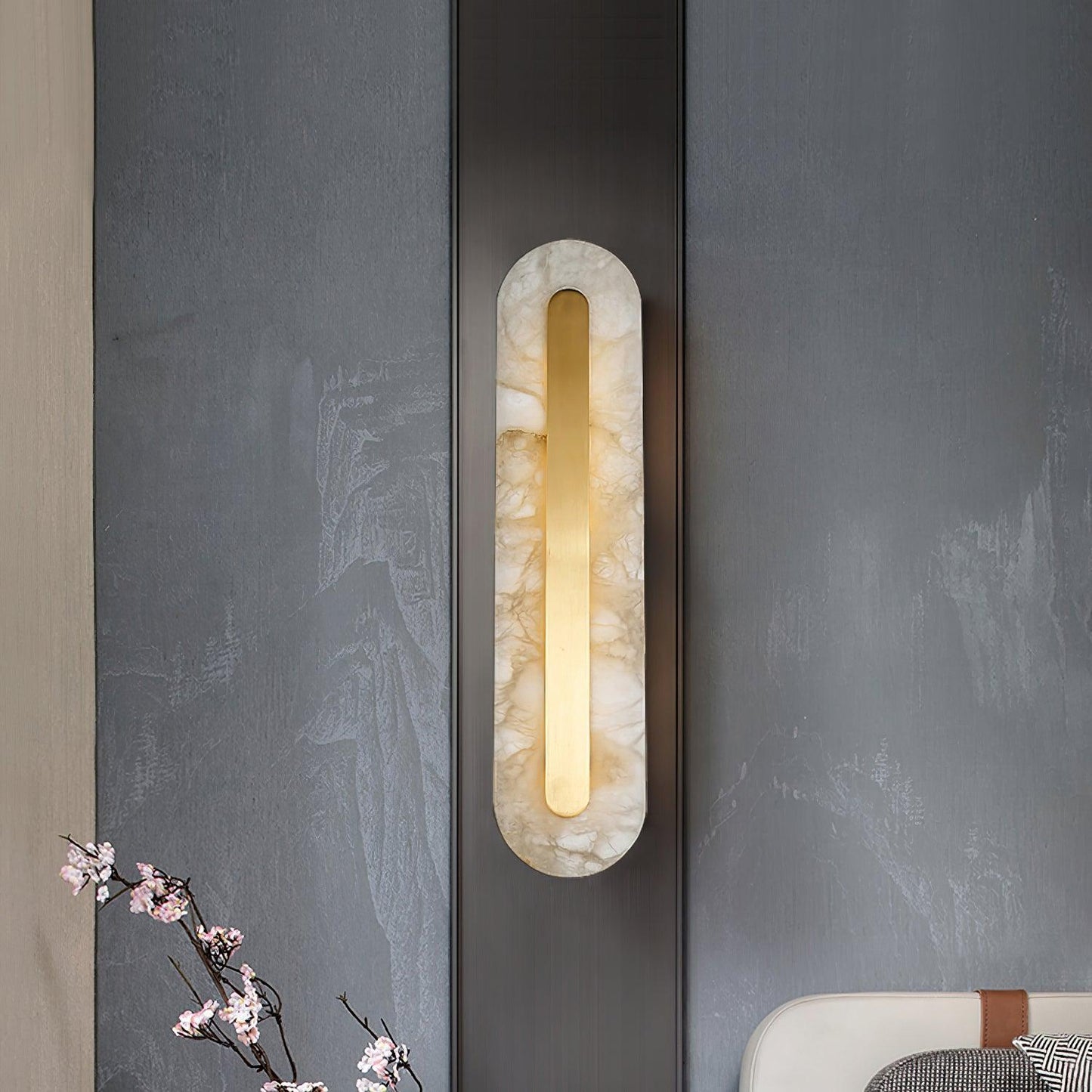 Alabaster Rounded Wall Light - Soft Glow & Energy Efficient Design