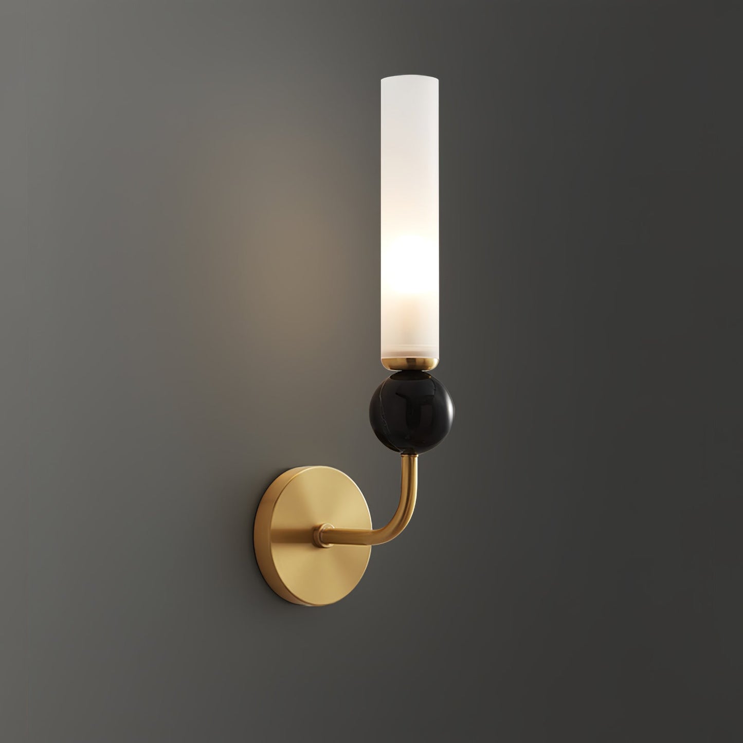 Elegant Marble Vertical Wall Lamp with Adjustable Brightness & Energy