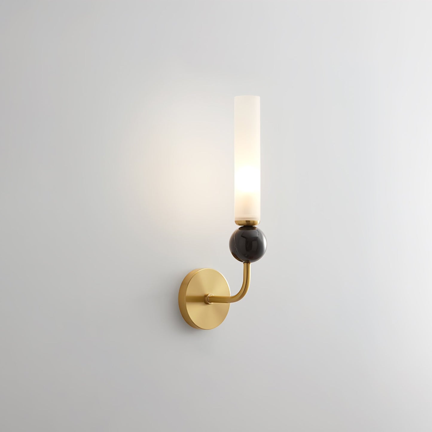 Elegant Marble Vertical Wall Lamp with Adjustable Brightness & Energy
