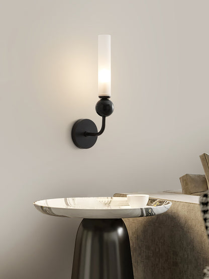 Elegant Marble Vertical Wall Lamp with Adjustable Brightness & Energy