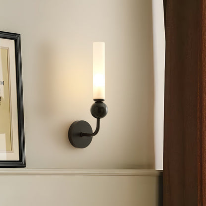 Elegant Marble Vertical Wall Lamp with Adjustable Brightness & Energy