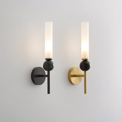 Elegant Marble Vertical Wall Lamp with Adjustable Brightness & Energy