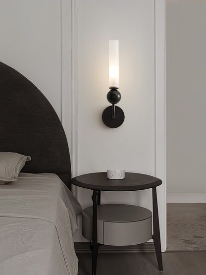 Elegant Marble Vertical Wall Lamp with Adjustable Brightness & Energy