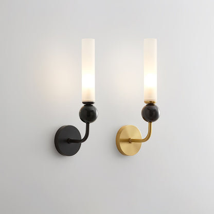 Elegant Marble Vertical Wall Lamp with Adjustable Brightness & Energy
