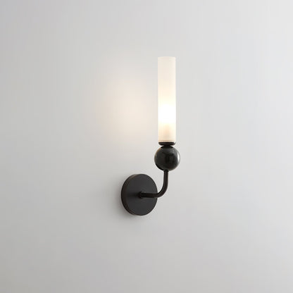 Elegant Marble Vertical Wall Lamp with Adjustable Brightness & Energy