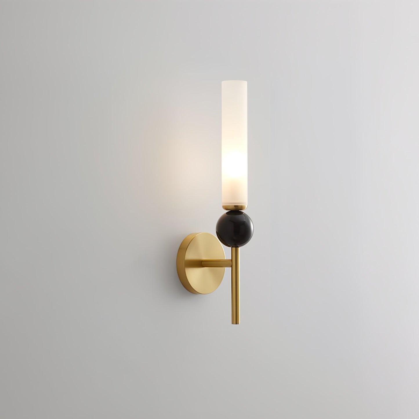 Elegant Marble Vertical Wall Lamp with Adjustable Brightness & Energy