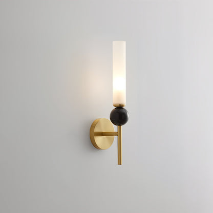 Elegant Marble Vertical Wall Lamp with Adjustable Brightness & Energy
