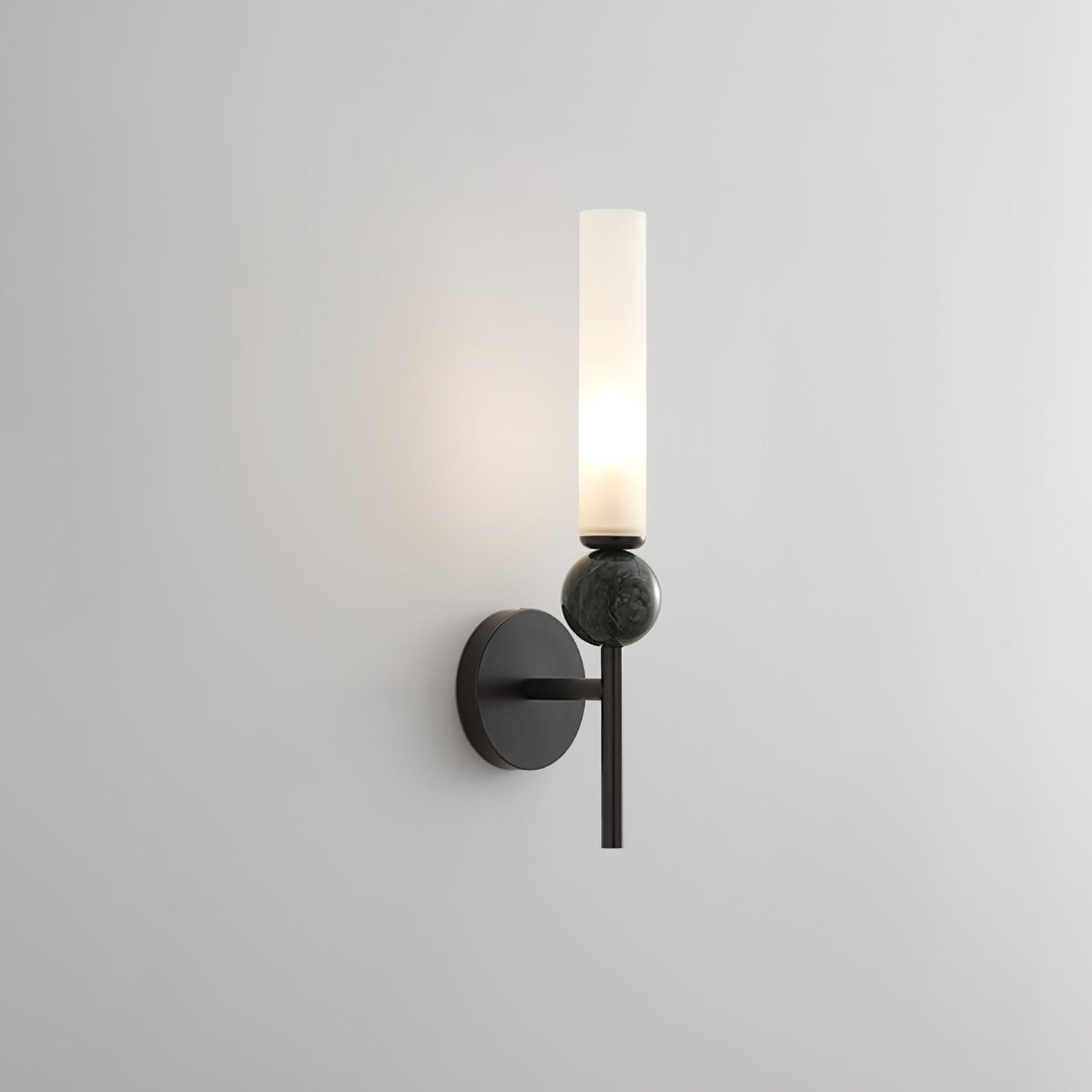 Elegant Marble Vertical Wall Lamp with Adjustable Brightness & Energy