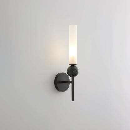 Elegant Marble Vertical Wall Lamp with Adjustable Brightness & Energy