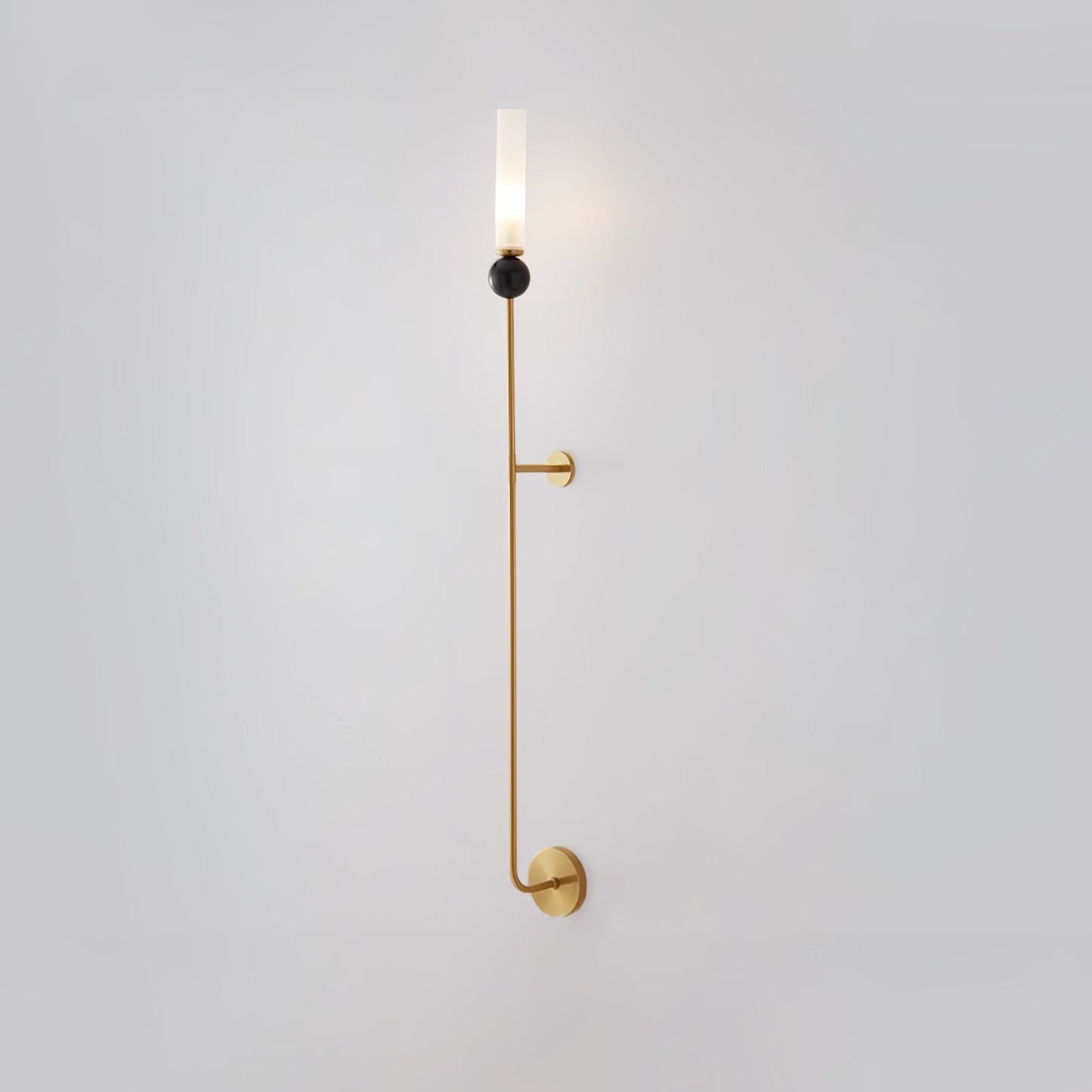 Elegant Marble Vertical Wall Lamp with Adjustable Brightness & Energy