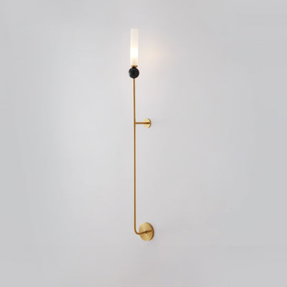 Elegant Marble Vertical Wall Lamp with Adjustable Brightness & Energy