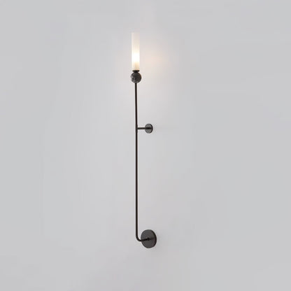 Elegant Marble Vertical Wall Lamp with Adjustable Brightness & Energy