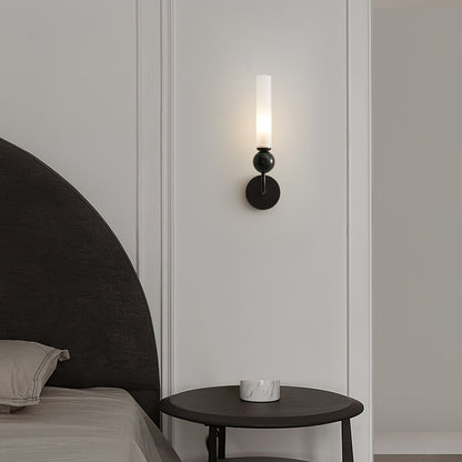 Elegant Marble Vertical Wall Lamp with Adjustable Brightness & Energy
