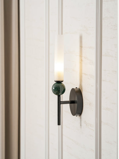 Elegant Marble Vertical Wall Lamp with Adjustable Brightness & Energy