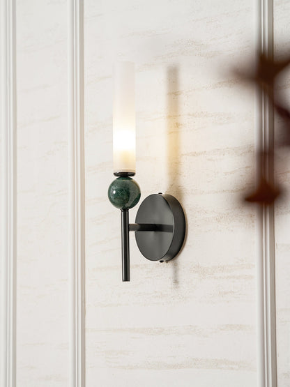 Elegant Marble Vertical Wall Lamp with Adjustable Brightness & Energy