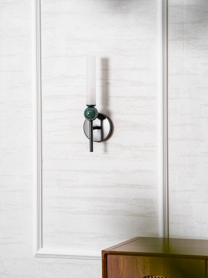 Elegant Marble Vertical Wall Lamp with Adjustable Brightness & Energy