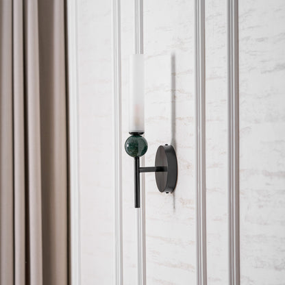 Elegant Marble Vertical Wall Lamp with Adjustable Brightness & Energy