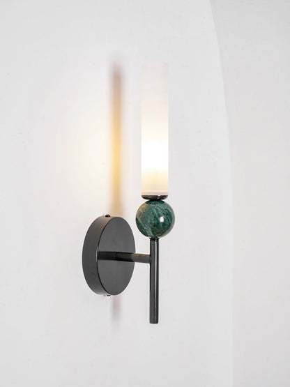 Elegant Marble Vertical Wall Lamp with Adjustable Brightness & Energy