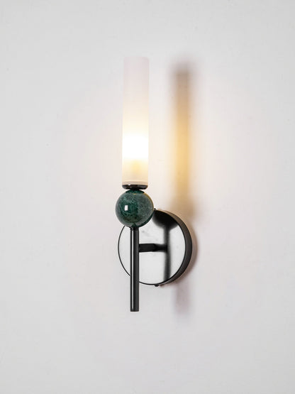 Elegant Marble Vertical Wall Lamp with Adjustable Brightness & Energy