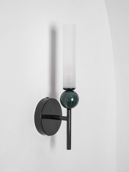 Elegant Marble Vertical Wall Lamp with Adjustable Brightness & Energy
