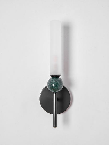 Elegant Marble Vertical Wall Lamp with Adjustable Brightness & Energy