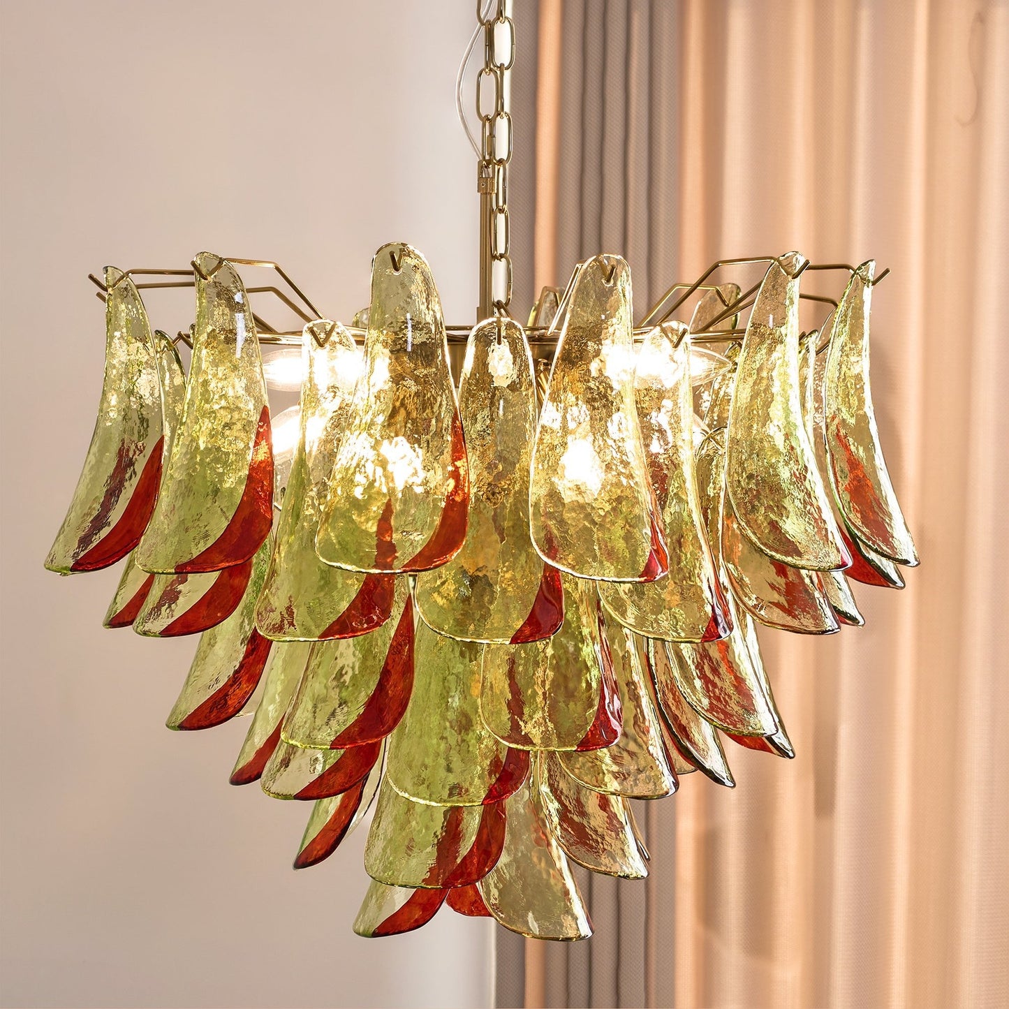 Marielle Glass Chandelier - Elegant Illumination with Adjustable Heigh