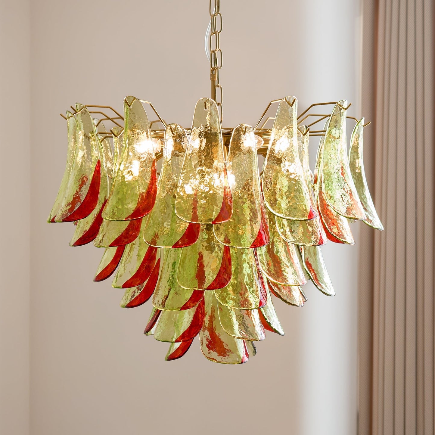 Marielle Glass Chandelier - Elegant Illumination with Adjustable Heigh
