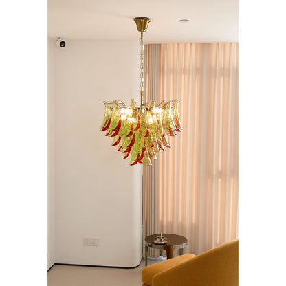Marielle Glass Chandelier - Elegant Illumination with Adjustable Heigh