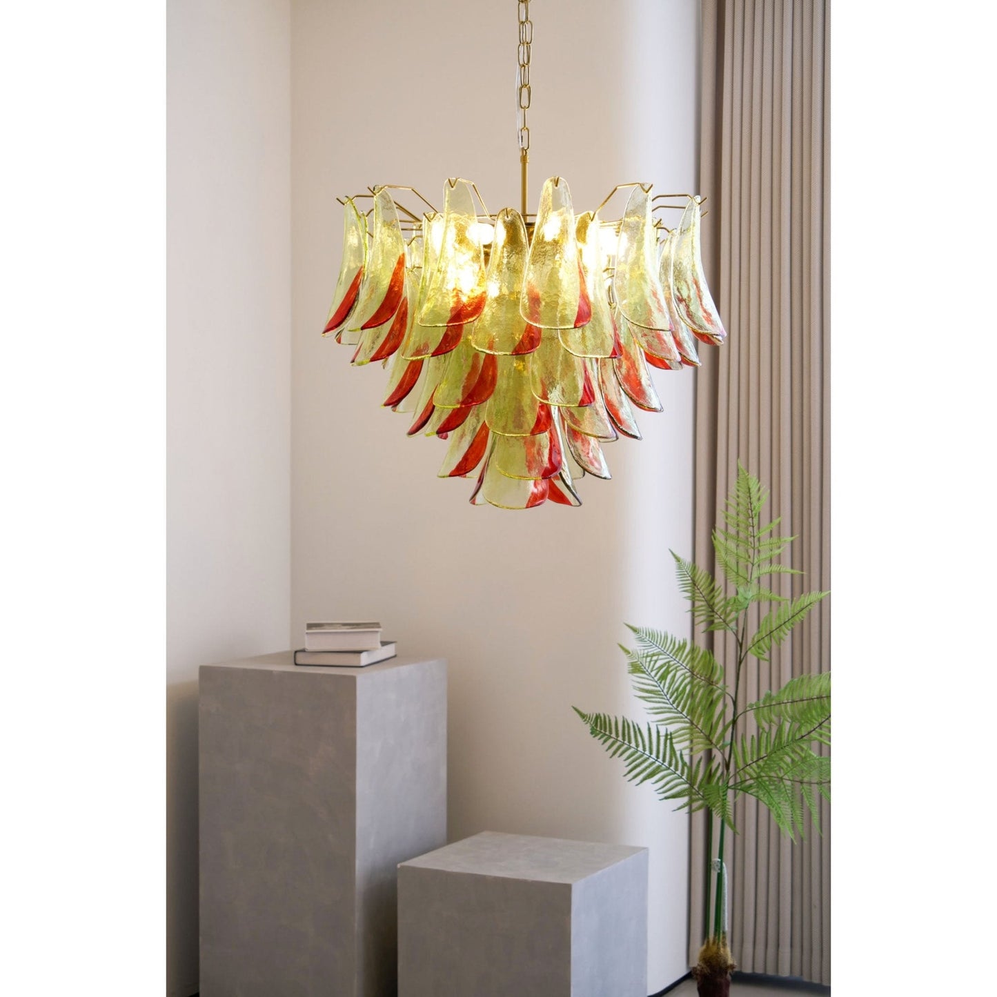 Marielle Glass Chandelier - Elegant Illumination with Adjustable Heigh
