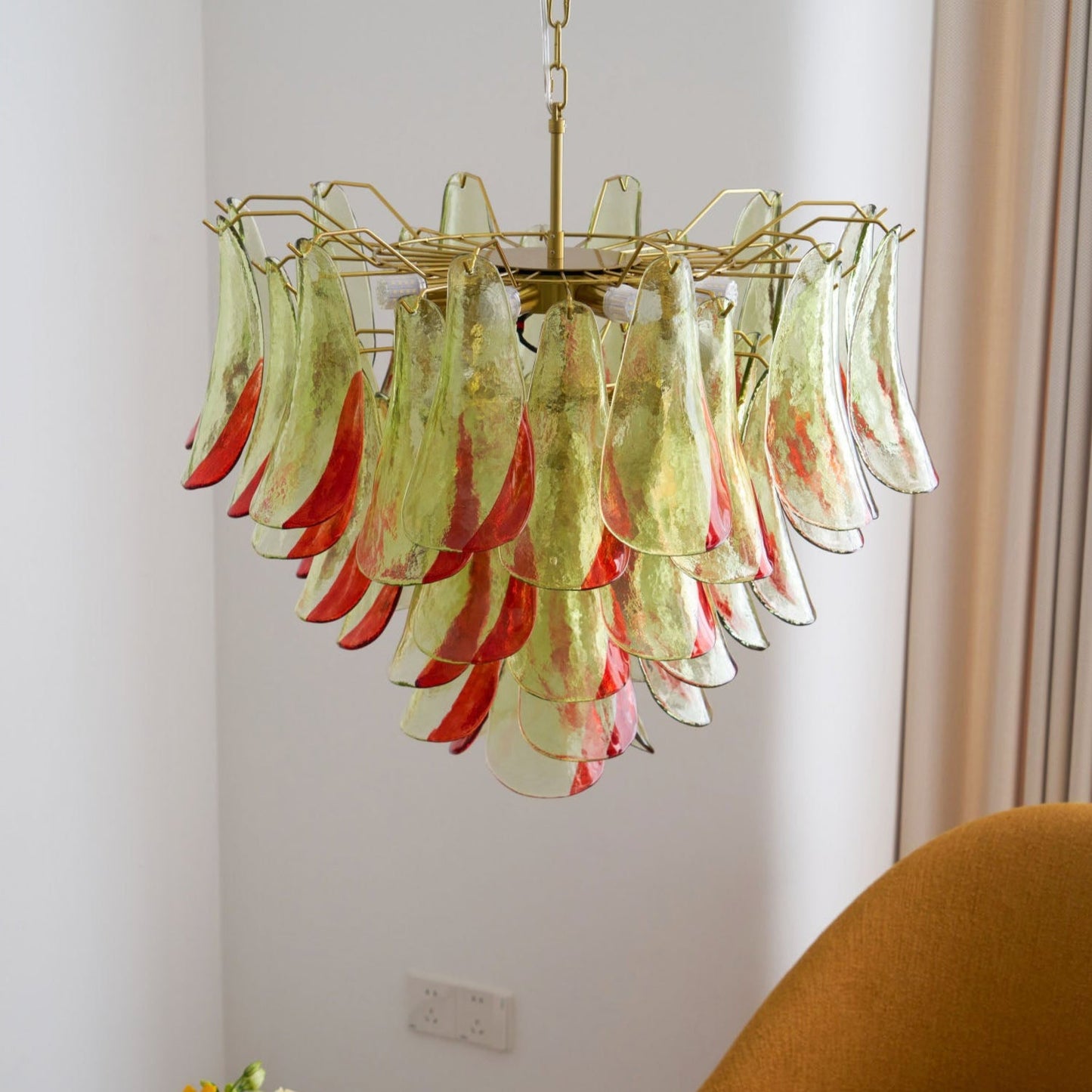 Marielle Glass Chandelier - Elegant Illumination with Adjustable Heigh