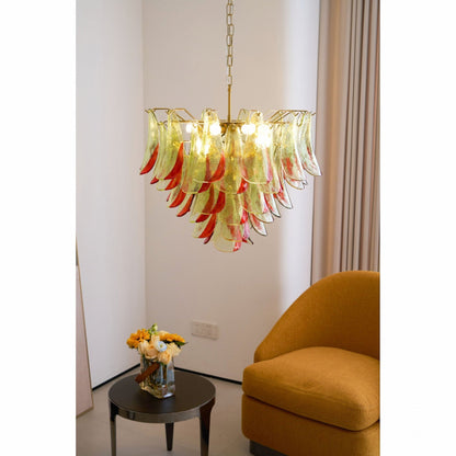 Marielle Glass Chandelier - Elegant Illumination with Adjustable Heigh
