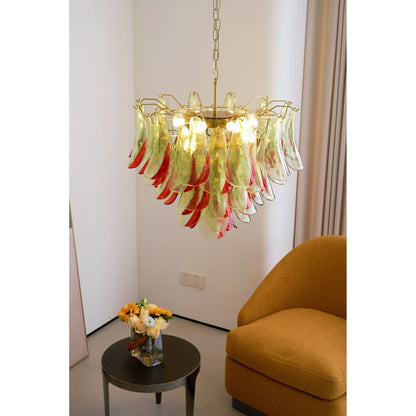 Marielle Glass Chandelier - Elegant Illumination with Adjustable Heigh