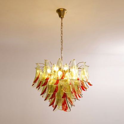 Marielle Glass Chandelier - Elegant Illumination with Adjustable Heigh