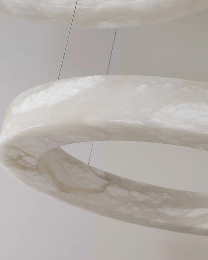 Marika Alabaster Chandelier - Elegant Design with Adjustable Height &