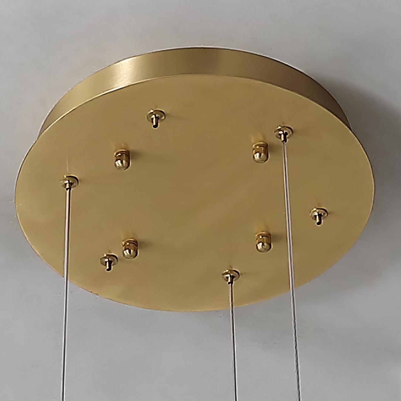 Marika Alabaster Chandelier - Elegant Design with Adjustable Height &