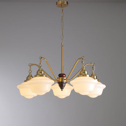 Marquette Chandelier - Elegant Design, Adjustable Height, Crystal Acce