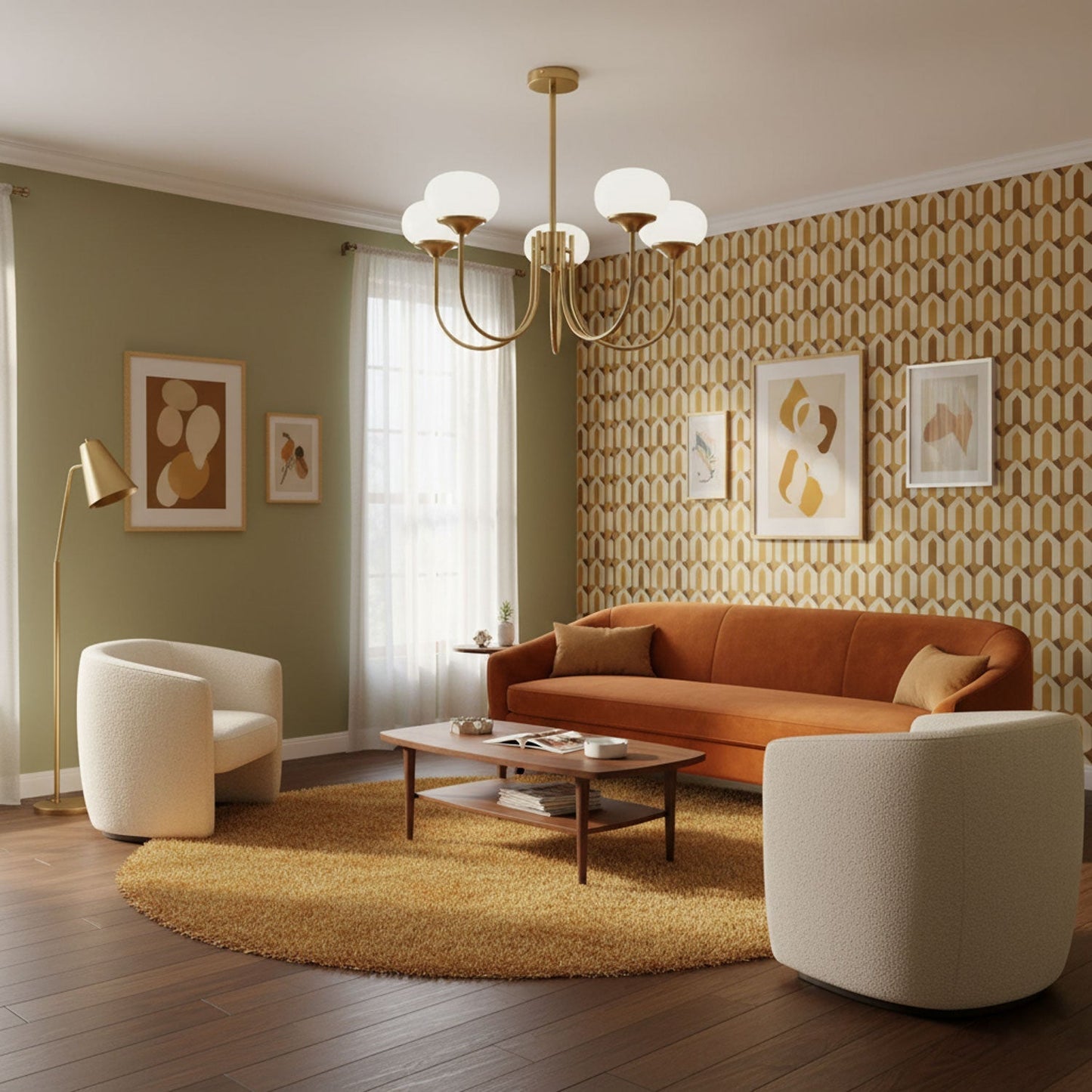 Elegant Marshmallow Chandelier - Adjustable Height, Soft Warm Light