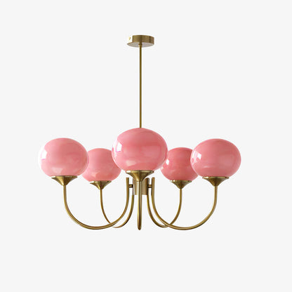 Elegant Marshmallow Chandelier - Adjustable Height, Soft Warm Light