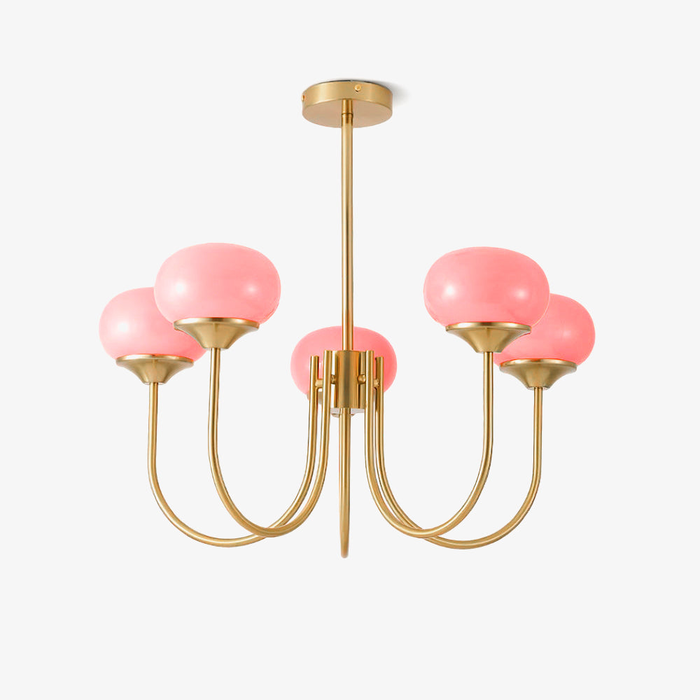 Elegant Marshmallow Chandelier - Adjustable Height, Soft Warm Light