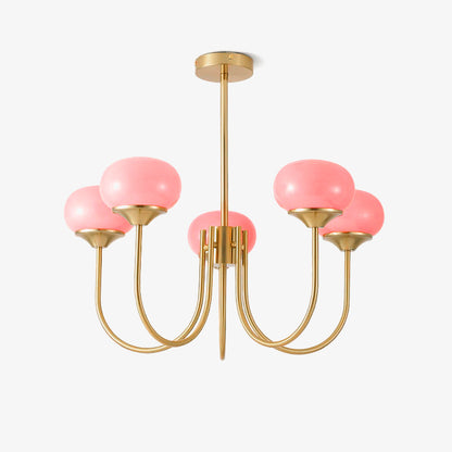 Elegant Marshmallow Chandelier - Adjustable Height, Soft Warm Light