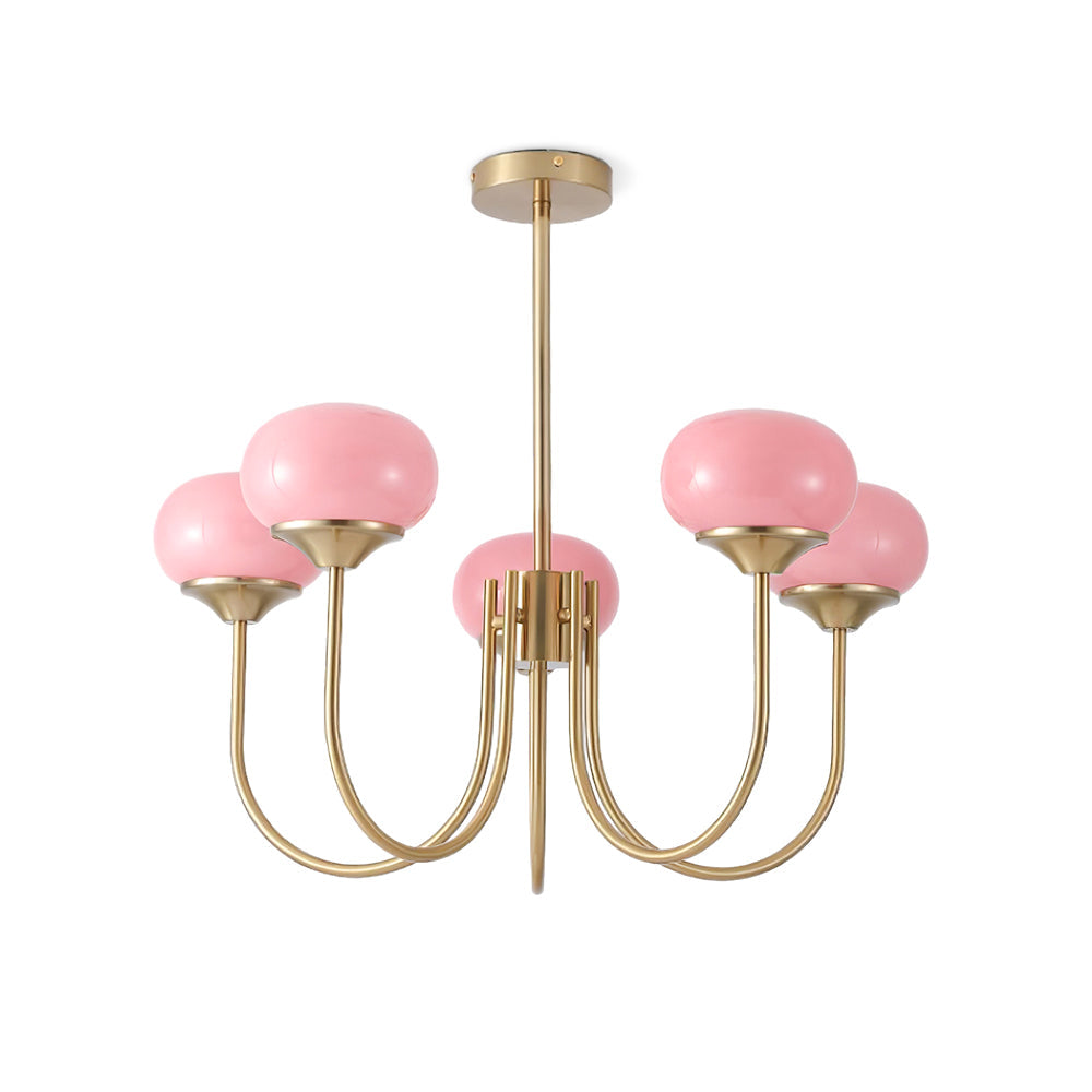 Elegant Marshmallow Chandelier - Adjustable Height, Soft Warm Light