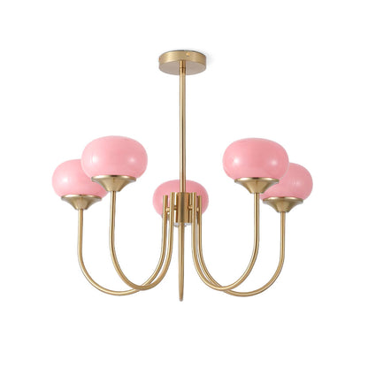 Elegant Marshmallow Chandelier - Adjustable Height, Soft Warm Light