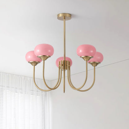 Elegant Marshmallow Chandelier - Adjustable Height, Soft Warm Light