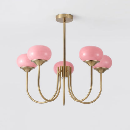 Elegant Marshmallow Chandelier - Adjustable Height, Soft Warm Light