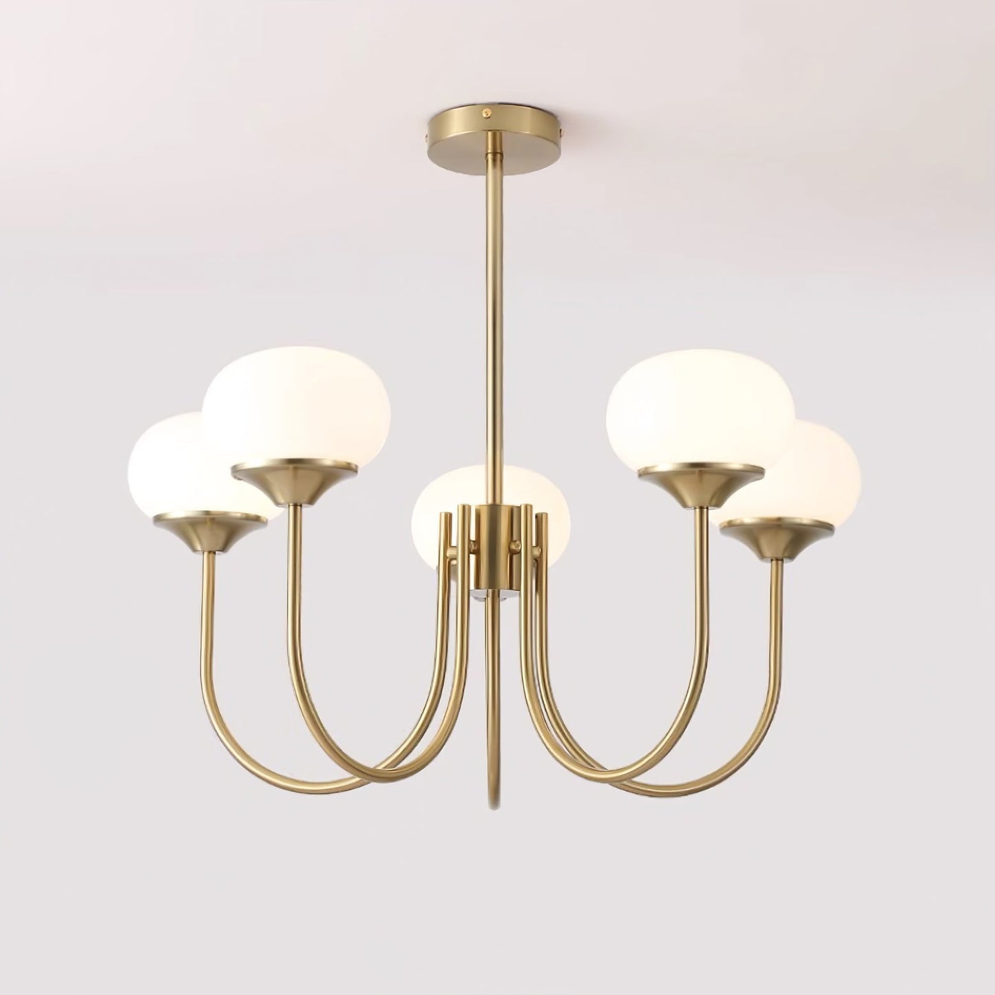 Elegant Marshmallow Chandelier - Adjustable Height, Soft Warm Light