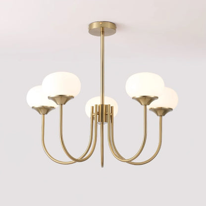Elegant Marshmallow Chandelier - Adjustable Height, Soft Warm Light