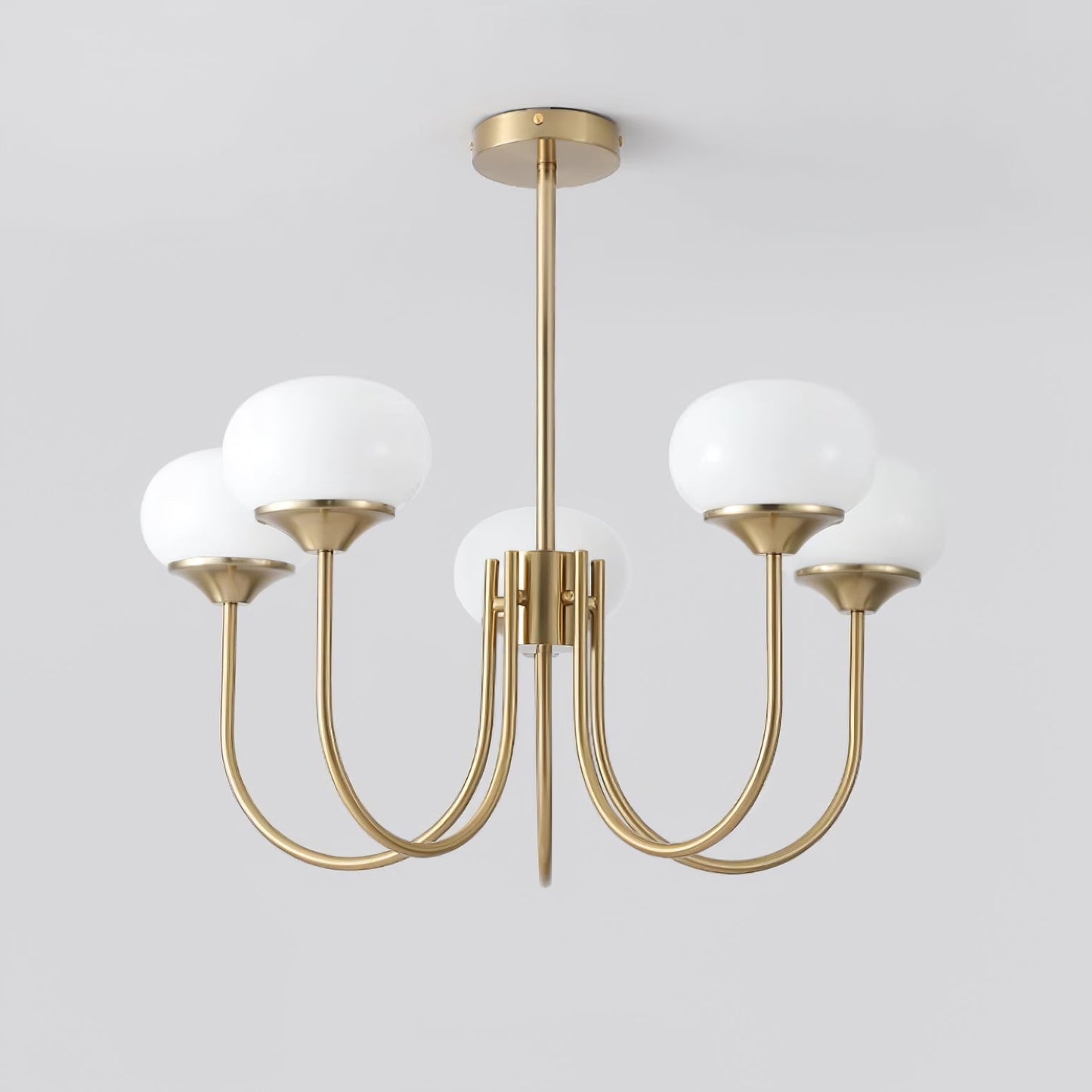 Elegant Marshmallow Chandelier - Adjustable Height, Soft Warm Light