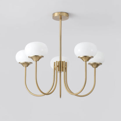 Elegant Marshmallow Chandelier - Adjustable Height, Soft Warm Light