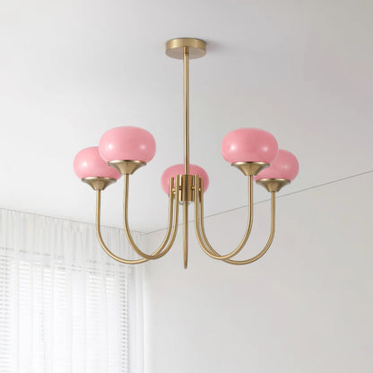 Elegant Marshmallow Chandelier - Adjustable Height, Soft Warm Light