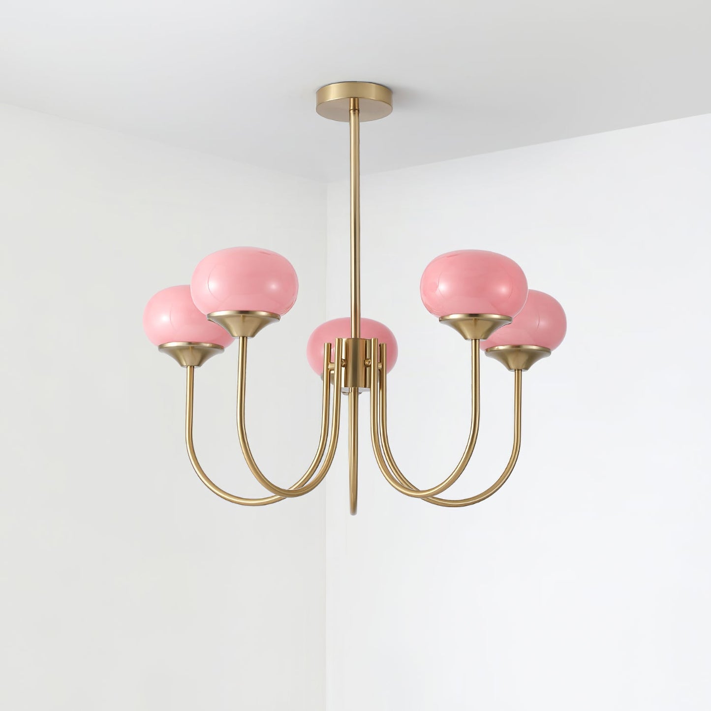 Elegant Marshmallow Chandelier - Adjustable Height, Soft Warm Light